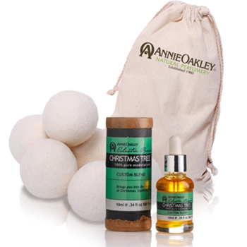 Wool Dryer Balls with Christmas Tree Pure Essential Oil