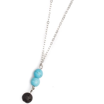 Turquoise and Lava Necklace